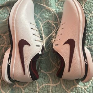 Nike White and Maroon golf Sneakers